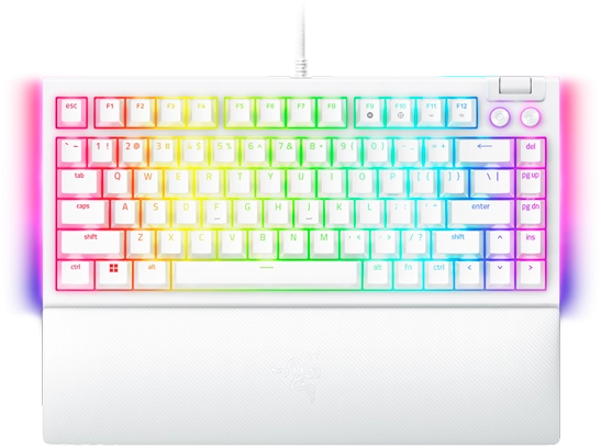 Razer BlackWidow V4 75% White Hot-swappable Mechanical Gaming