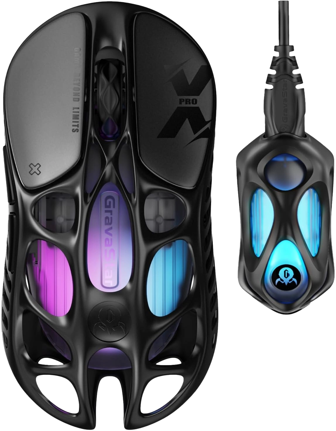 GravaStar Mercury X Pro Galaxy Black 8KHz Magnesium Alloy Wireless